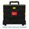 Mount-It! Rolling Utility Cart  Folding And Collapsible Hand Crate On Wheels (Black and Yellow)