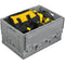 Mount-It! Collapsible Plastic Storage Crate with Attached Lid (65L Capacity)