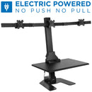 Mount-It! Triple Monitor Electric Standing Desk Converter   Stand-Up Computer Workstation With Three Monitor M