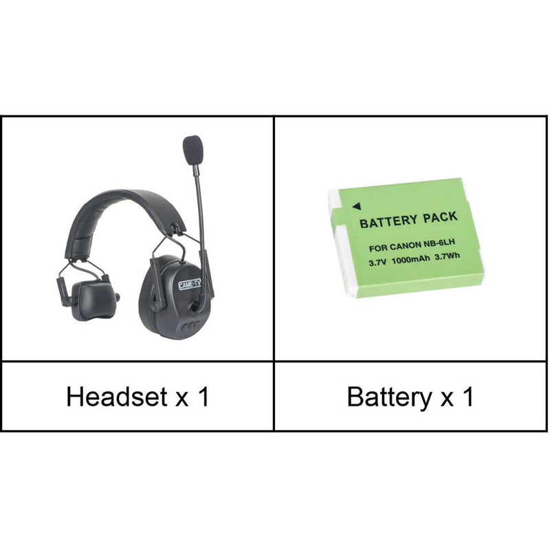 CAME-TV Kuminik8 Single-Ear Remote Headset for Full-Duplex Wireless DECT Intercom (1.78 to 1.93 GHz, US)