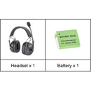 CAME-TV Kuminik8-DM-US Dual-Ear Master Headset for Full-Duplex Wireless DECT Intercom (1.78 to 1.93 GHz, US)