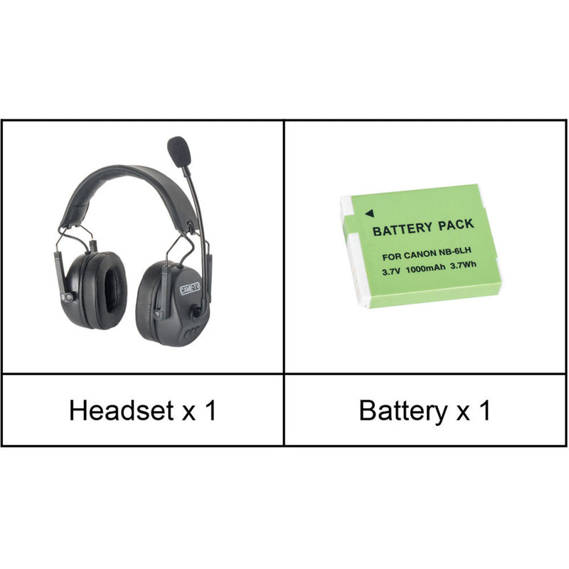 CAME-TV Kuminik8-DM-US Dual-Ear Master Headset for Full-Duplex Wireless DECT Intercom (1.78 to 1.93 GHz, US)