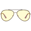 GUNNAR Maverick Computer Glasses (Black/Gold Frame, Amber Lens Tint)