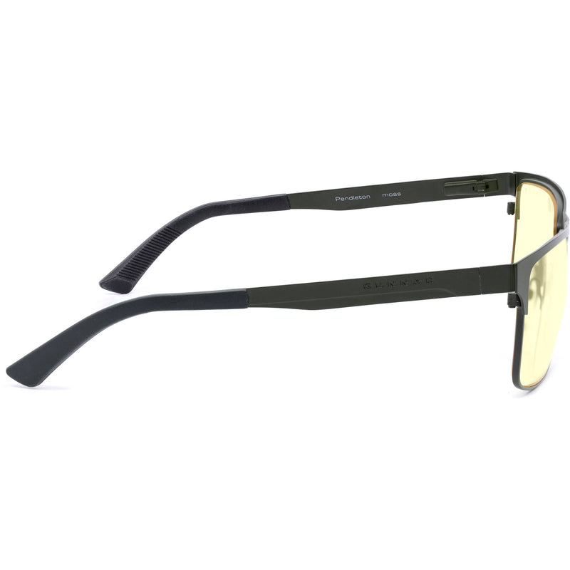 GUNNAR Pendleton Glasses (Moss Frame, Amber Lens Tint)