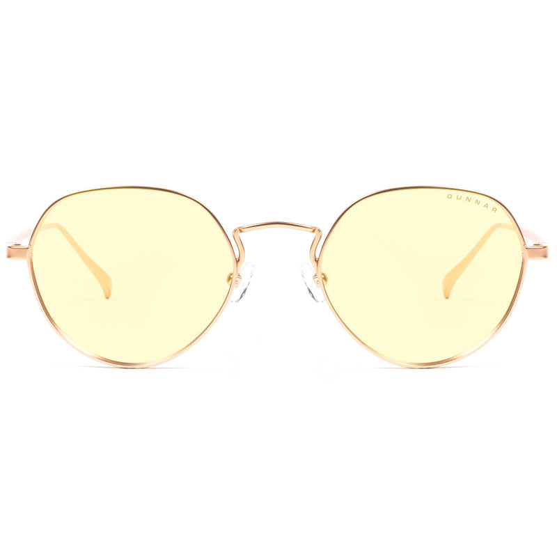 GUNNAR Infinite Computer Glasses (Gold Frame, Amber-React Lens Tint)
