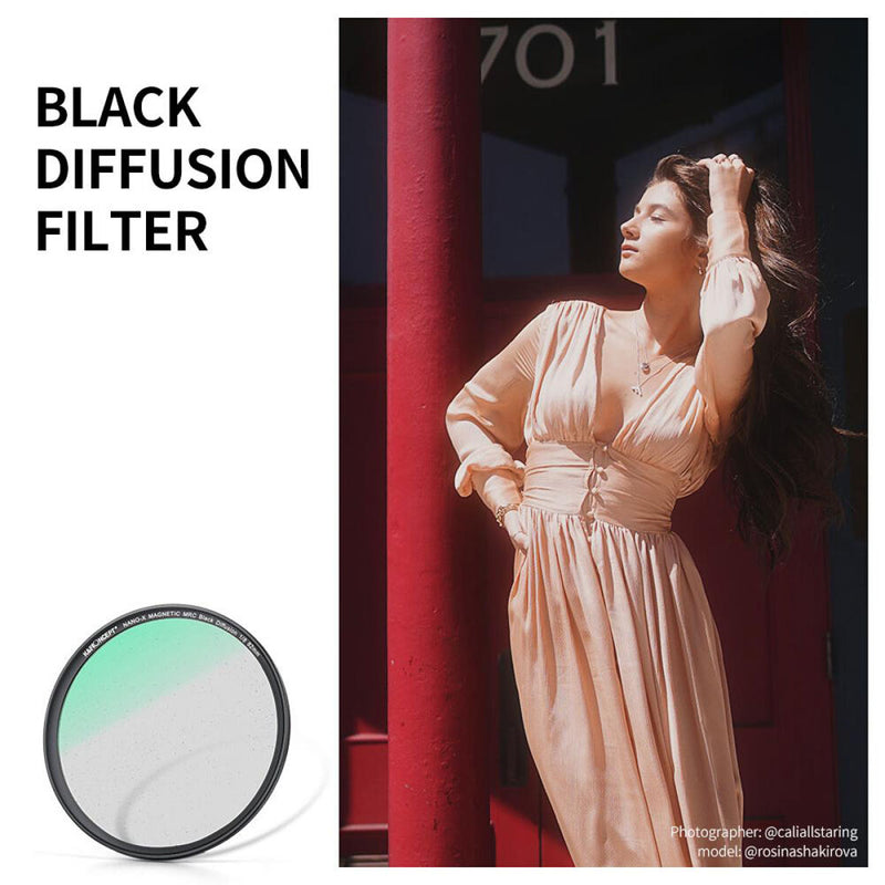 K&F Concept Nano-X Magnetic Black Mist Filter 1/8 with Adapter Ring & Lens Cap (77mm)