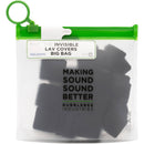 Bubblebee Industries Invisible Lav Covers Moleskin Big Bag Kit with Tape Strips (120-Pack, Black)