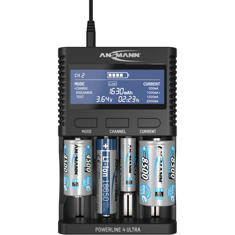 Ansmann Powerline 4 Ultra Battery Charger for NiMH & Lithium Cells