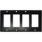 FSR SS-DPLT4-BLK Decora Wall Plate (4-Gang, Black)