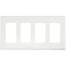 FSR SS-DPLT4-WHT Decora Wall Plate (4-Gang, White)