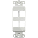 FSR SS-PORT4-WHT  4-Port Plate (White)