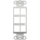 FSR SS-PORT6-WHT  6-Port Plate (White)