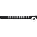 Auray Vented Blank Panel Value Kit (1 RU, 4-Pack)