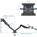 Mount-It! MI-6352LTMN Full Motion Monitor and Laptop Desk Mount
