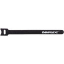 Camplex Hook-and-Loop Cable Wraps (Black with White Logo, 50-Pack)