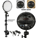 Raya Bi-Color 9" Round LED Light Panel Kit with 2.4 GHz Wireless Remote & Stand