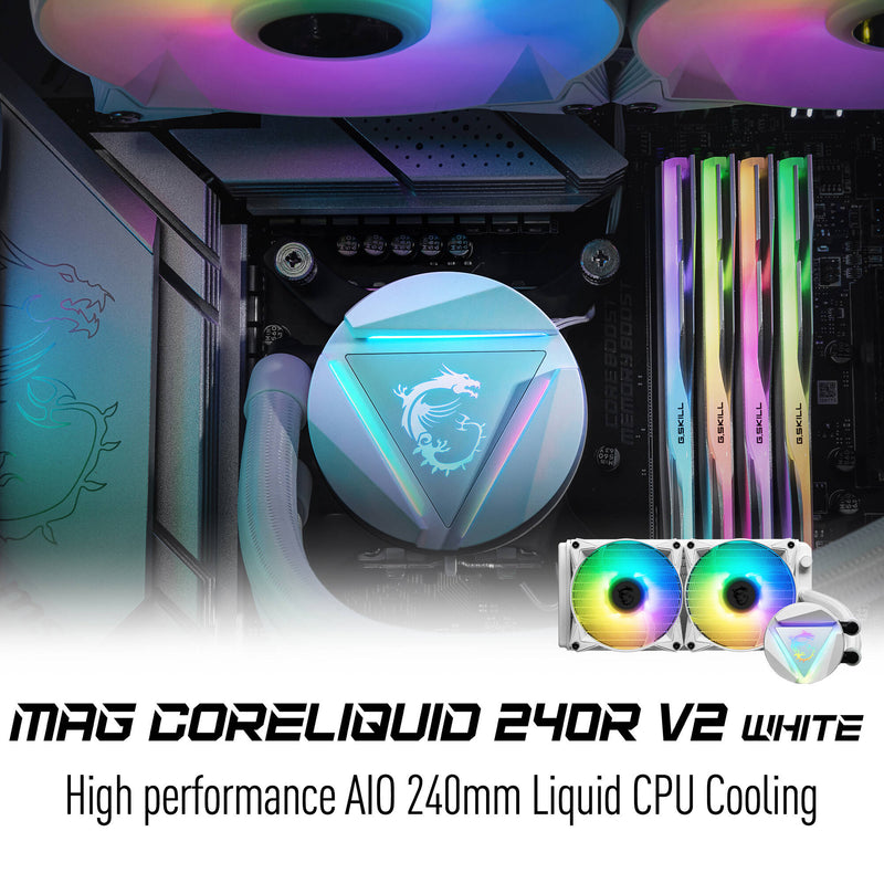 MSI MAG CORELIQUID 240R V2 Liquid Cooler (White)