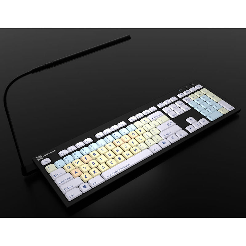 Logickeyboard Dyslexie Keyboard (Windows, Black, US English)