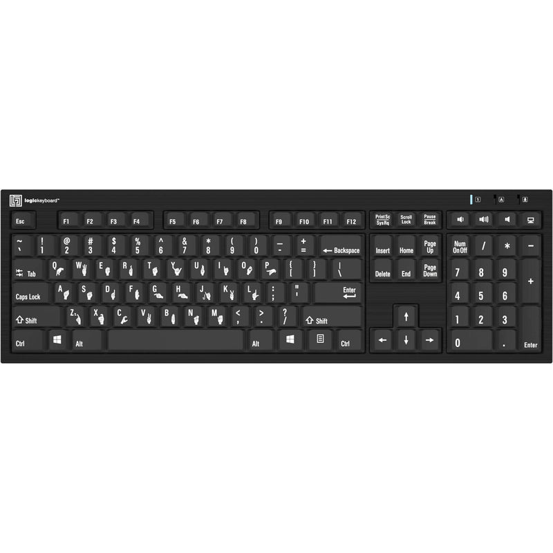 Logickeyboard Hand Sign Keyboard (Windows/Mac, US English)