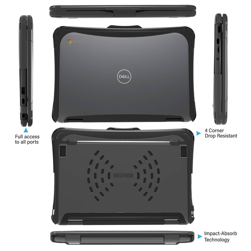 iBenzer Hexpact Case for Dell 11" Chromebook 3110/3100 2-in-1 (Black)
