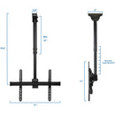 Mount-It! MI-509B Full Motion Ceiling Mount for 32 to 70" Displays