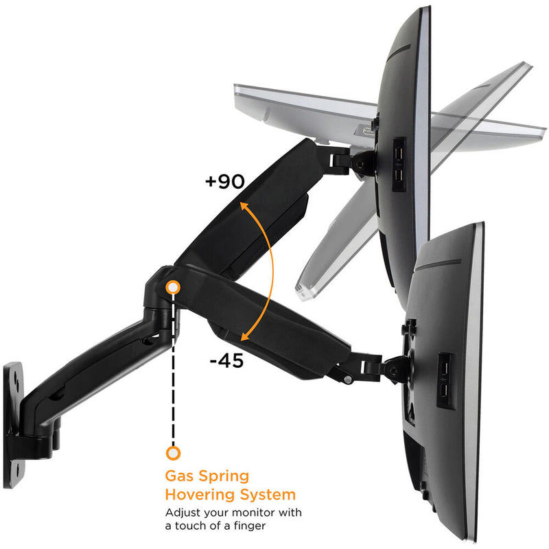 Mount-It! Dual Arm Monitor Wall Mount for 13 to 27" Displays