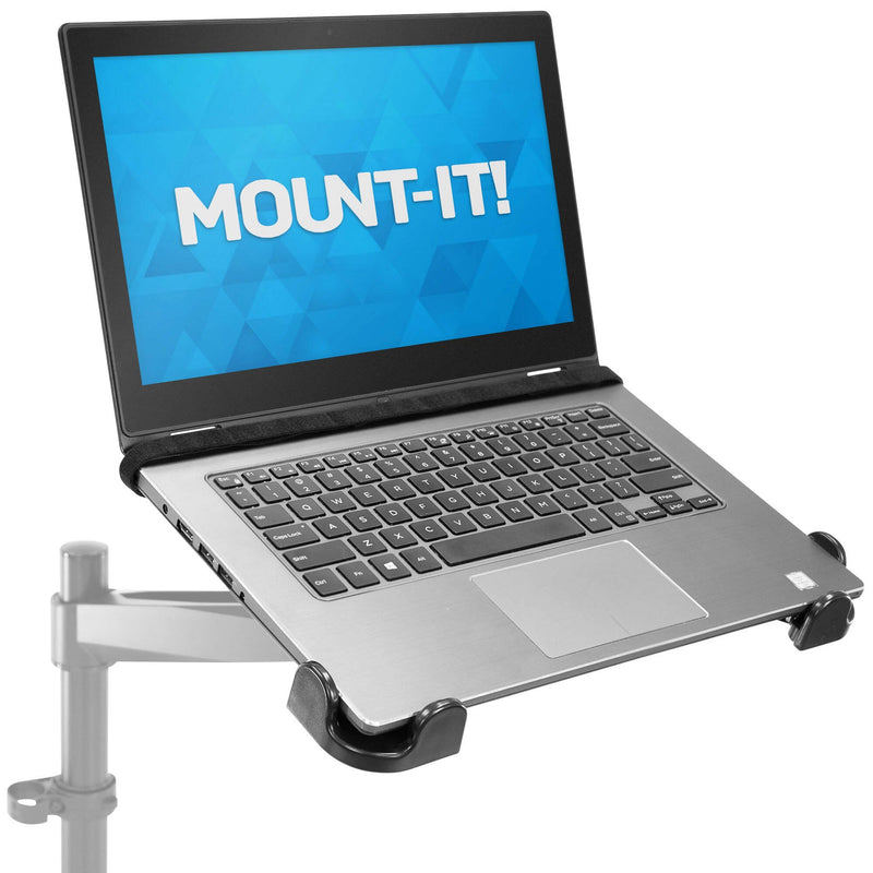 Mount-It! Clamp-On Laptop Tray with Safety Straps