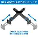 Mount-It! Clamp-On Laptop Tray with Safety Straps