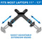 Mount-It! Clamp-On Laptop Tray with Safety Straps