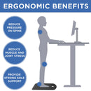 Mount-It! Anti Fatigue Standing Desk Floor Comfort Mat -18X22" Rubberized Gel Foam (Black)