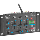 Pyle Pro PMX8BU Wireless 3-Channel DJ Mixer with Bluetooth