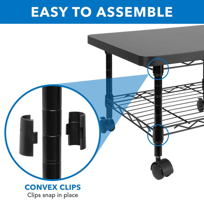 Mount-It! Under-Desk Printer Stand with Wheels