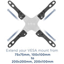 Mount-It! Vesa Mount Adapter Kit Converts VESA 75x75mm and 100x100mm to 200x200mm and 200x100mm