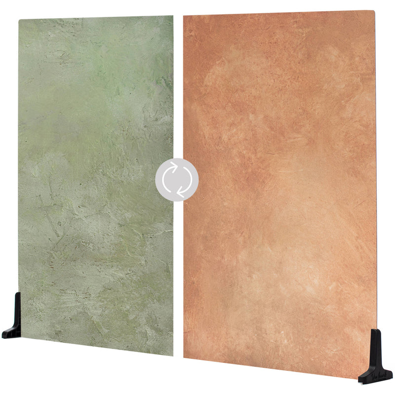 V-FLAT WORLD 30 x 40" Duo-Board Double-Sided Background (French Clay/Terracotta Blush)