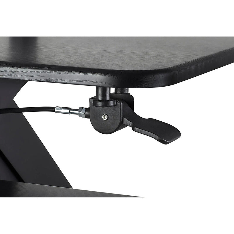 Mount-It! Sit Stand Standing Desk Converter with Dual Monitor Mount Combo (Black)