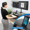 Mount-It! Sit-Stand Desk Converter with Dual Monitor Mount (Black)