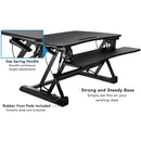 Mount-It! Height-Adjustable Standing Desk Converter, 6"H x 40-7/16"W x 9"D (Black)