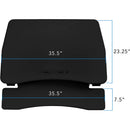 Mount-It! Height-Adjustable Standing Desk Converter, 6"H x 40-7/16"W x 9"D (Black)