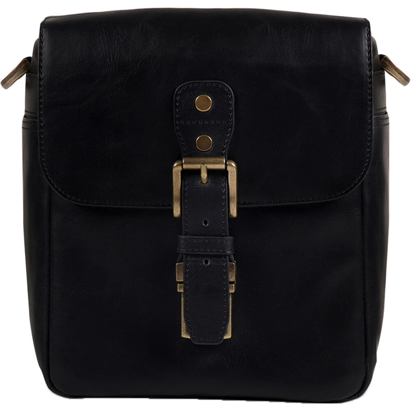 MegaGear Leather Camera Messenger Bag for Mirrorless, Instant & DSLR Cameras (Black)