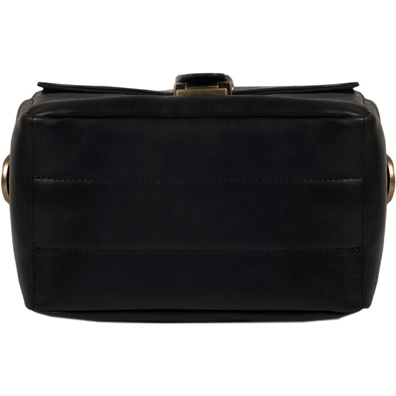 MegaGear Leather Camera Messenger Bag for Mirrorless, Instant & DSLR Cameras (Black)