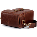 MegaGear Leather Camera Messenger Bag for Mirrorless, Instant & DSLR Cameras (Dark Brown)