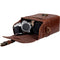 MegaGear Leather Camera Messenger Bag for Mirrorless, Instant & DSLR Cameras (Dark Brown)