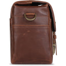 MegaGear Leather Camera Bag for Mirrorless, Instant, DSLR Cameras (Dark Brown)