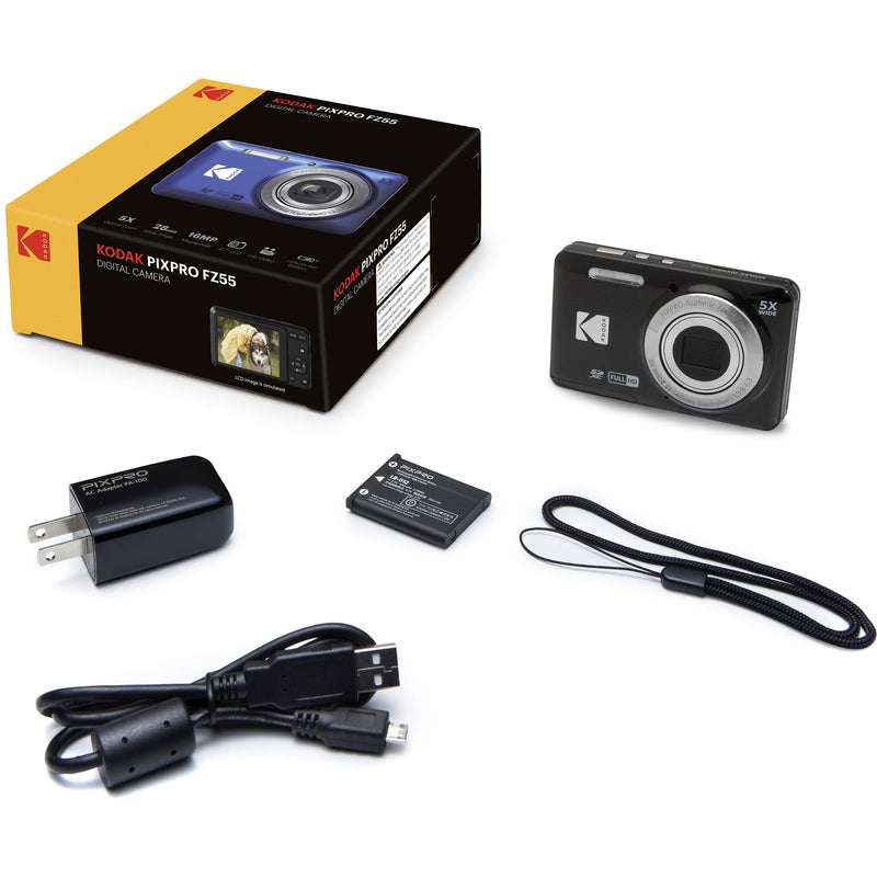 Kodak PIXPRO FZ55 Digital Camera (Black)