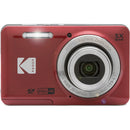 Kodak PIXPRO FZ55 Digital Camera with Complete Starter Bundle (Red)