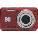 Kodak PIXPRO FZ55 Digital Camera with Complete Starter Bundle (Red)