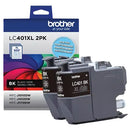 Brother MFC-J1800DW Print & Cut All-in-One Color Inkjet Printer with LC401XL2PKS High-Yield Black Ink Cartridges Kit