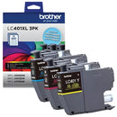 Brother MFC-J1800DW Print & Cut All-in-One Color Inkjet Printer with LC401XL3PKS High-Yield Color Ink Cartridges Kit