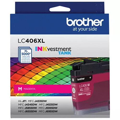 Brother Genuine LC406 INKvestment Tank High Yield Magenta Ink Cartridge
