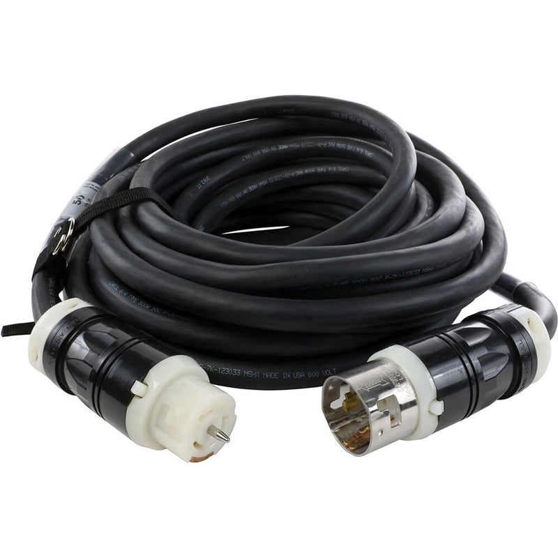 Lex Products 6/4 SOW 50A CS63 Leviton California-Style Locking Extension Cable (50')